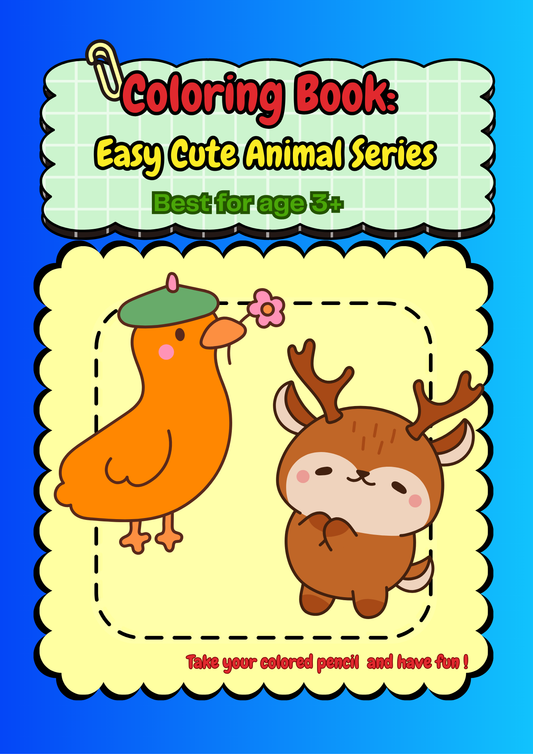 toddler, easy coloring page, animal lover