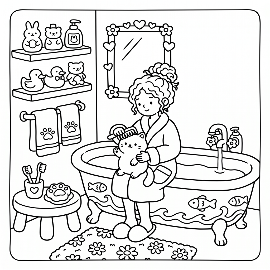 Girl Moments: Cozy Coloring Book