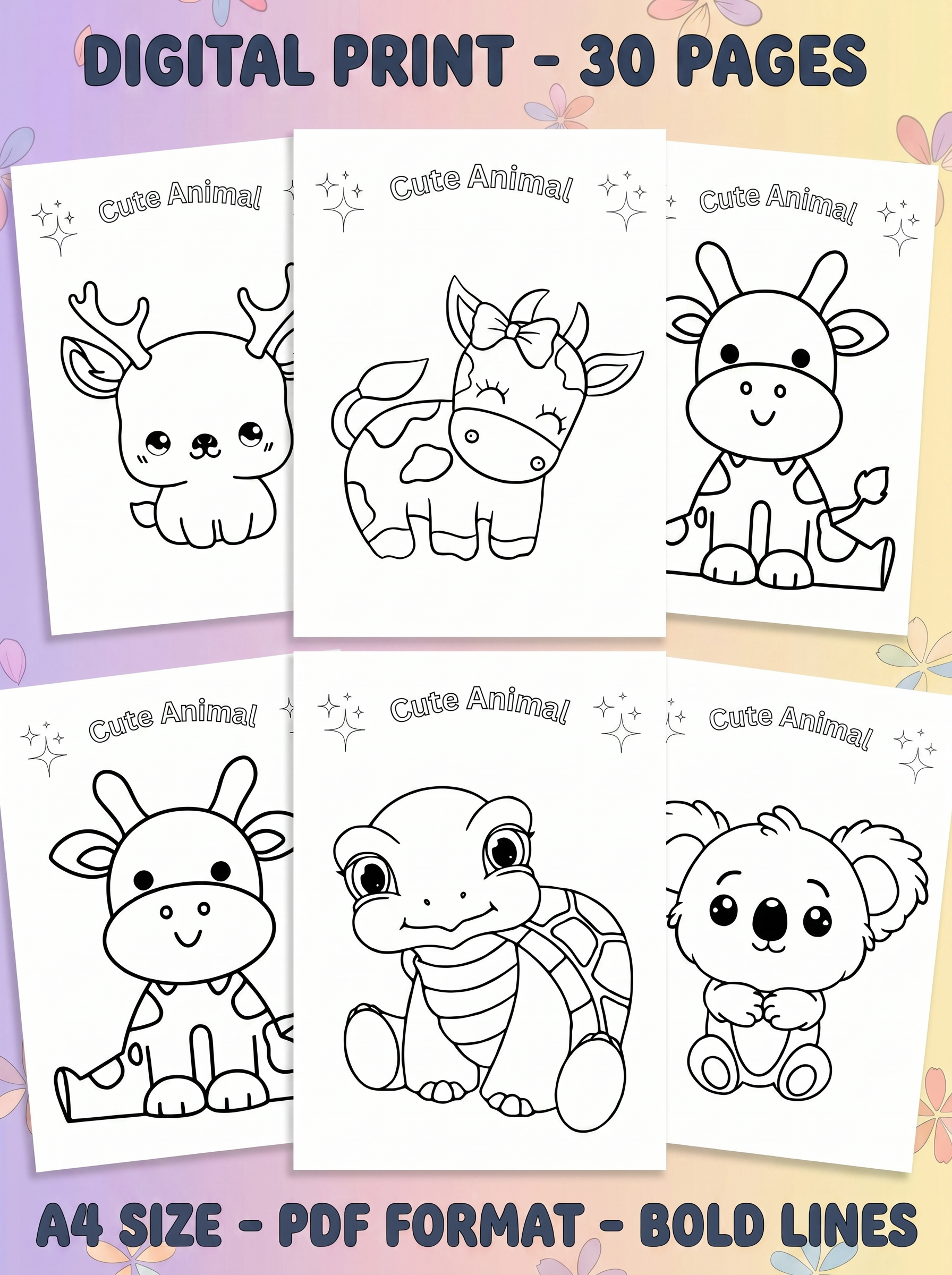 Lets's Color: 50 Cute Animal Series Secondary image